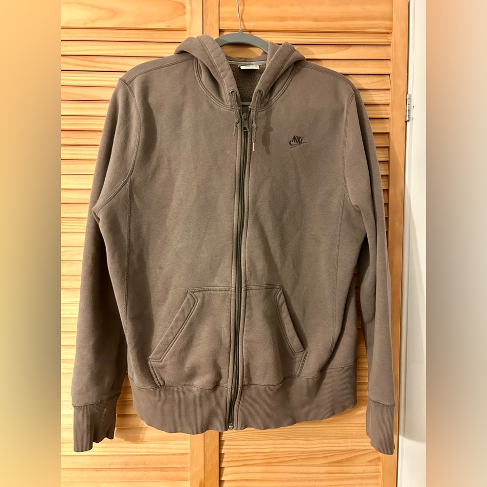 Nike Brown Zip-Up Hoodie